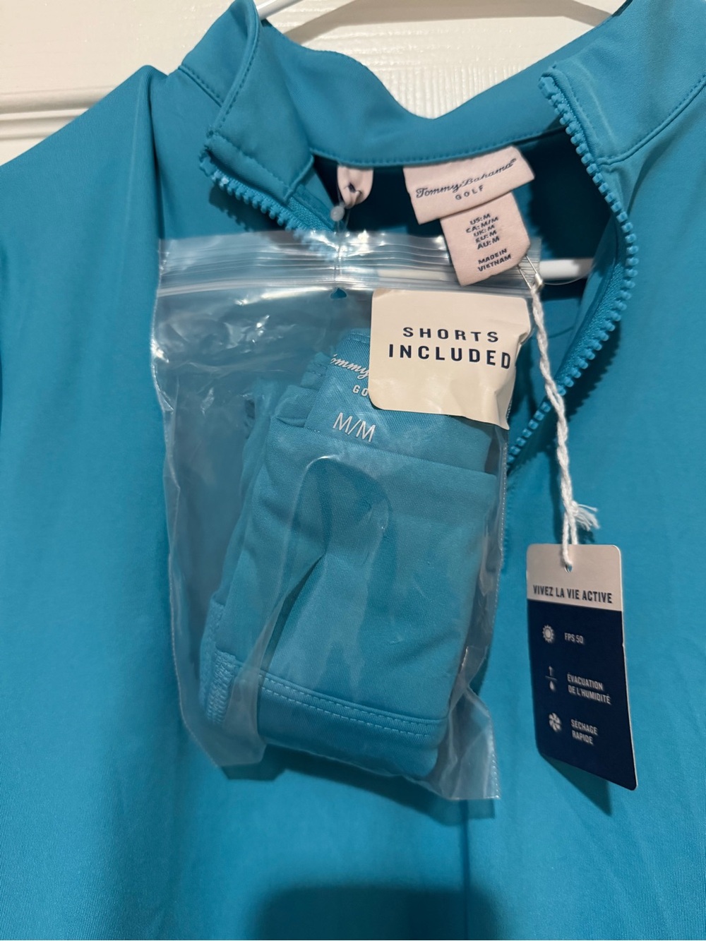 NWT Tommy Bahama Golf Performance Polo Dress + Shorts Set – Turquoise Blue – M - Picture 3 of 5